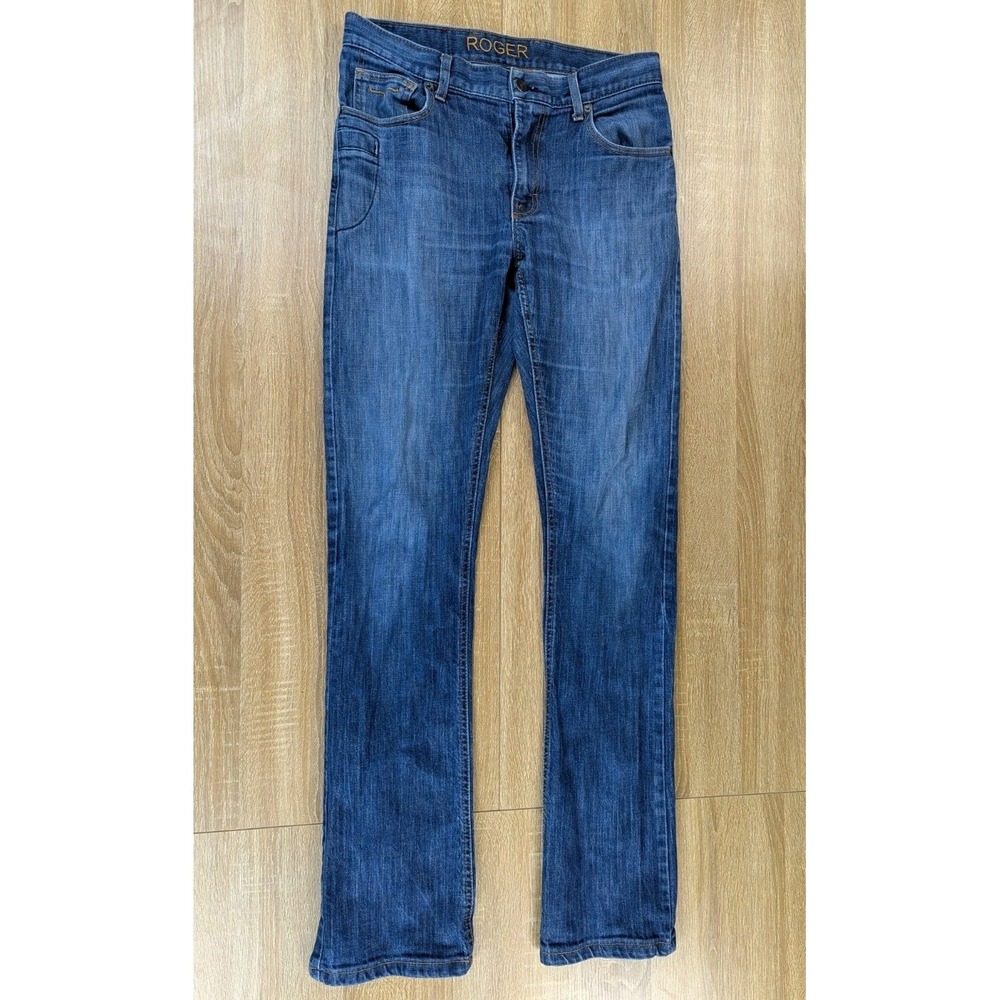 Kimes Ranch Roger Mens Dark Wash Straight Leg Jeans 32x34 Made in USA Blue